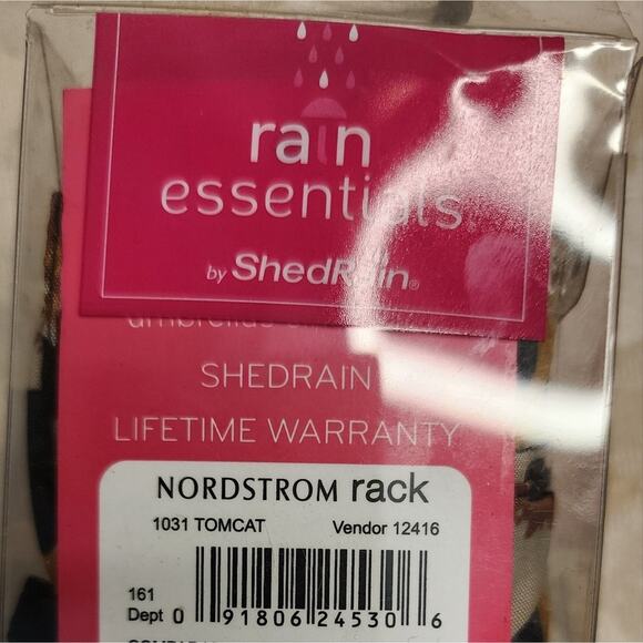 RAIN ESSENTIAL NORDSTROM Cheetah Print Small Foldable Umbrella New - Picture 1 of 4